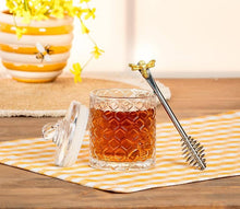 Load image into Gallery viewer, Honeycomb Jar with Bee on Sealed Lid-5"H