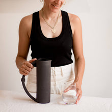 Load image into Gallery viewer, Half circle handmade ceramic decanter