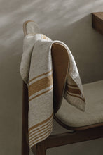 Load image into Gallery viewer, Linen Tea Towel (dish towel) / Sandy stripes