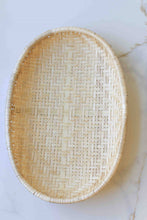 Load image into Gallery viewer, Smoked Bamboo Woven Basket Tray(Campfire Odor)