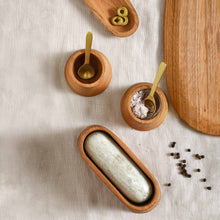 Load image into Gallery viewer, Oak Mortar and Marble Pestle
