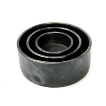 Load image into Gallery viewer, The Burned Cylinder Dish - Black - Set of 3
