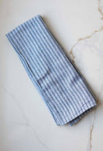 Load image into Gallery viewer, Light Blue Striped Kitchen Towel
