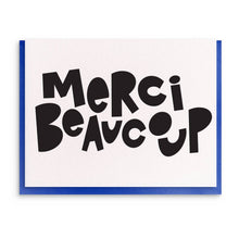 Load image into Gallery viewer, Merci Beaucoup, Letterpress Thank You Greeting Card
