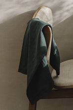 Load image into Gallery viewer, Linen Tea Towel (dish towel) / Forest green
