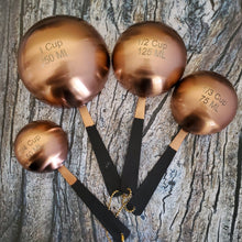Load image into Gallery viewer, Black &amp; Copper Color Baking Cups -Cooking Measuring Cup set
