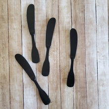 Load image into Gallery viewer, Matte Black Cheese Spreader Set - Butter Knives - Gift Boxed
