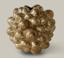 Load image into Gallery viewer, Antique Gold Organic Bubble Vase
