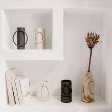 Load image into Gallery viewer, Big Ring Raw Handmade Ceramic Vase
