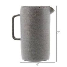 Load image into Gallery viewer, Tiburon Pitcher, Ceramic - Lrg - Light Grey Glaze
