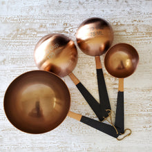 Load image into Gallery viewer, Black &amp; Copper Color Baking Cups -Cooking Measuring Cup set
