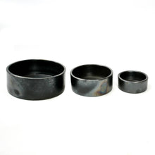 Load image into Gallery viewer, The Burned Cylinder Dish - Black - Set of 3
